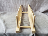 Wooden Plate Rack Cabinet Organizer