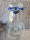 Clear Glass Pitcher with Ice Chamber