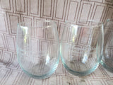 Set of 4 William & Mary Raymond A. Mason School of Business Stemless Wine Glasses