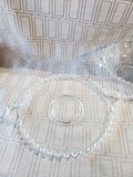 Lot of 3 Clear Glass Beaded Rim Serving Dishes