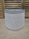 Linen Lamp Shade w/Brown Trim