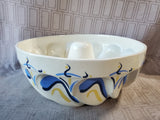 Hand Painted Ceramic Fluted Bundt Pan