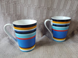Pair of Lenox DKNY Mult-Colored Mugs (A)