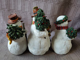 Lang and Wise Classic Santa Collectibles "Three Snowmen" 76500102 3 Piece Figurine Set
