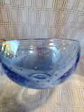 Blue Bubble Glass Mixing Bowl