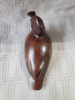 (B) Carved Wood Duck Figurine