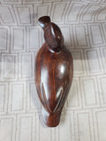 (B) Carved Wood Duck Figurine