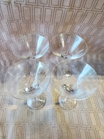 Set of 4 Clear Glass Martini Glasses