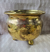 Round Brass Planter