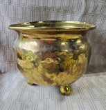 Round Brass Planter