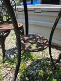 Cast Iron and Aluminum 3-Piece Patio Bistro Set