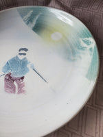 Signed Don Glasglow Pottery Ski Plate