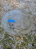 Round Aluminum Patio Side Table w/ Glass Top (two available, priced separately)