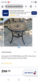 Evergreen Outdoor Firepit Table w/Removable Glass Top