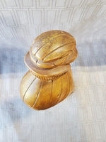 Asian Inspired Hand Carved Wood Woman Bust