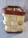 Woven Wooden Christmas Tree Basket Desk Organizer