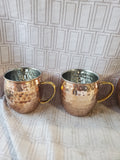 Lot of 5 Copper Toned Moscow Mule Cups
