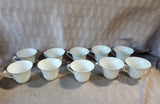 22 Piece Esther M. Miller Seashell Luncheon Plate and Teacup Set