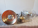 Silverplate and Glass Tilting Warming Coffee Carafe