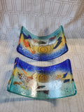 Pair of Fused Glass Trinket Dishes