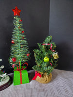 (A) Lot of 5 Tabletop Christmas Trees