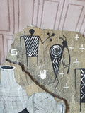 Signed "Canyon De Chelly" Painting on Stone Slab by Manuel Ben