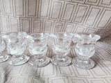 Lot of 12 Clear Glass Candle Holders