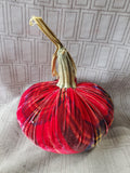 Small Plaid Fabric Pumpkin
