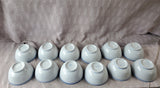 Set of 12 Blue and White Pedestal Rice Bowls