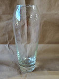 Etched Clear Glass Bud Vase
