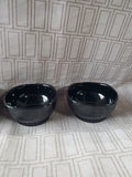 Set of 4 Black Ceramic Dessert Bowls