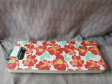 Red Floral Gardening Kneeling Pad and Tool Lot