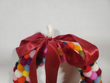 Multi-Colored Felt Ball Christmas Wreath