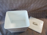 White Metal "Sugar" Container