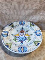 Signed Hand Painted Ceramic Wall Hanging Plate