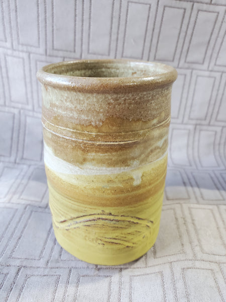 Signed Pottery Pen Holder