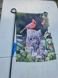 Black Metal Flag Hanger w/Cardinal Flag