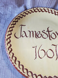Kenneth Henderson Redware Pottery "Jamestown 1607" Plate