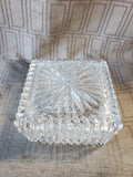 Heavy Clear Glass Trinket Box
