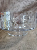 Clear Glass 12 Days of Christmas Pedestal Candy Dish