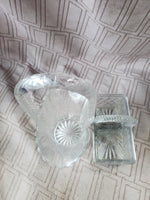 Pair of Clear Glass Baskets