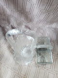 Pair of Clear Glass Baskets