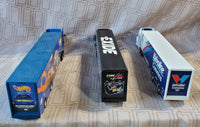 Lot of 3 Toy Racing Team Transport Trailers
