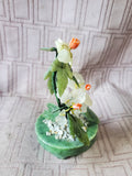 Carved Stone Floral Arrangement Paperweight
