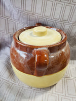 Glazed Pottery Bean Crock