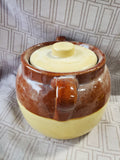 Glazed Pottery Bean Crock