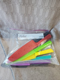 Set of 6 Multi-Colored Kuhn Rikon Swiss Design Knives