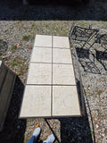 Two-Tier Bronze Tone Planting Table w/Tile Top/Shelf