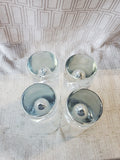 Set of 4 Heavy Italian Clear Glass Bullet Brunch Glasses (2 SETS AVAILABLE PRICED INDIVIDUALLY AT $28 EACH)