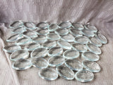Lot of Clear Glass Oval Pebbles